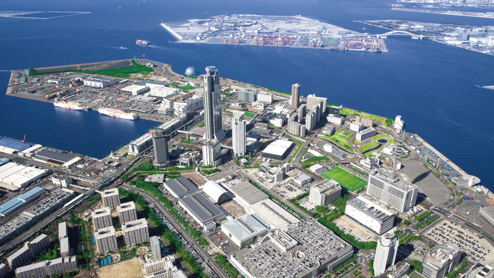 Modern coworking space in Osaka Bay
