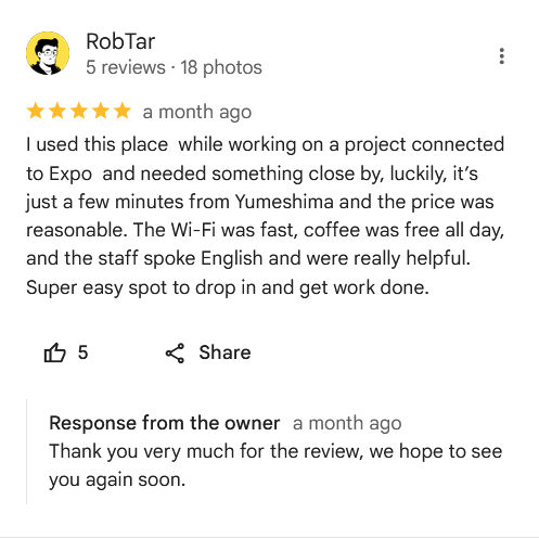 Google Maps reviews screenshot