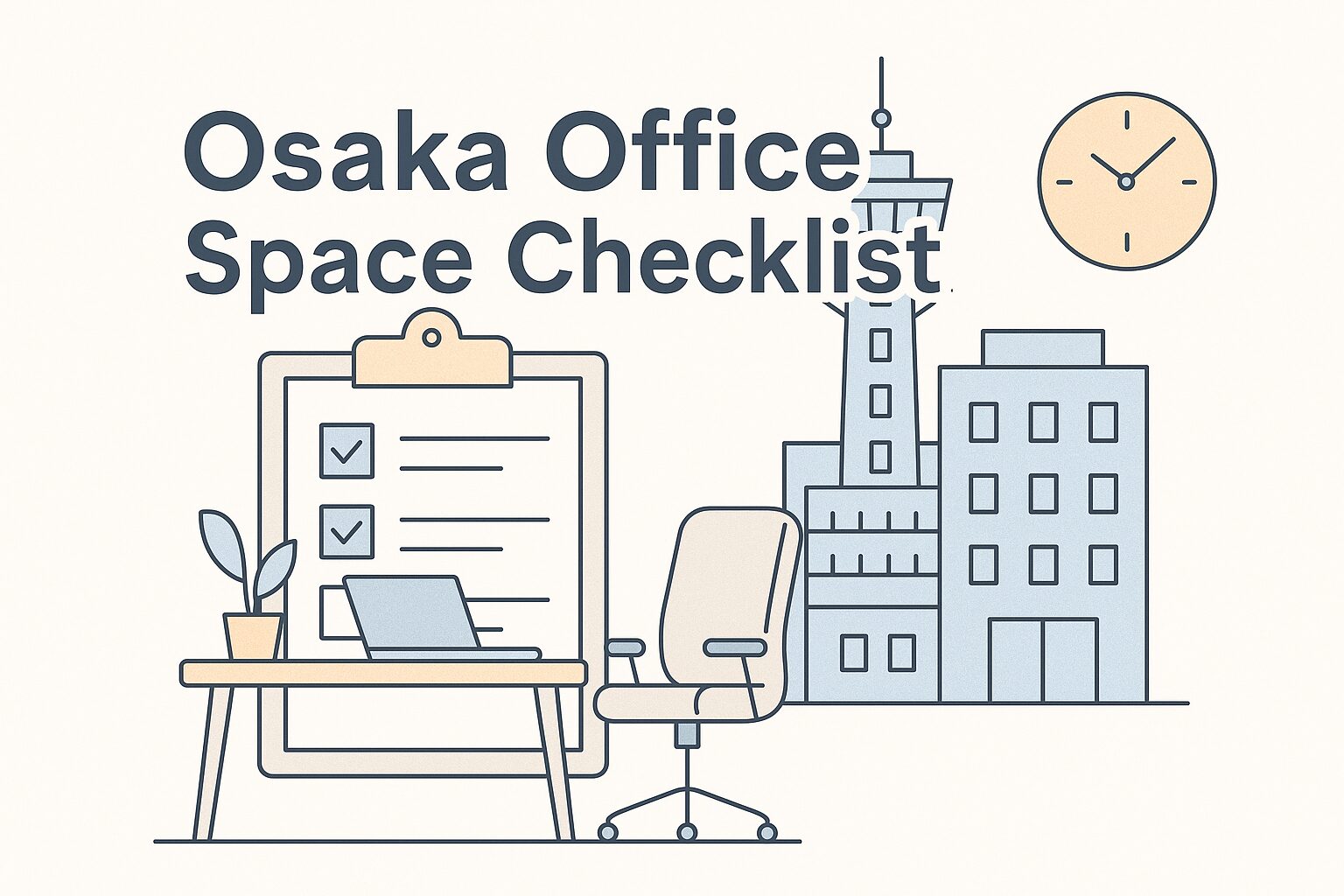 Illustrative hero for Osaka office space checklist