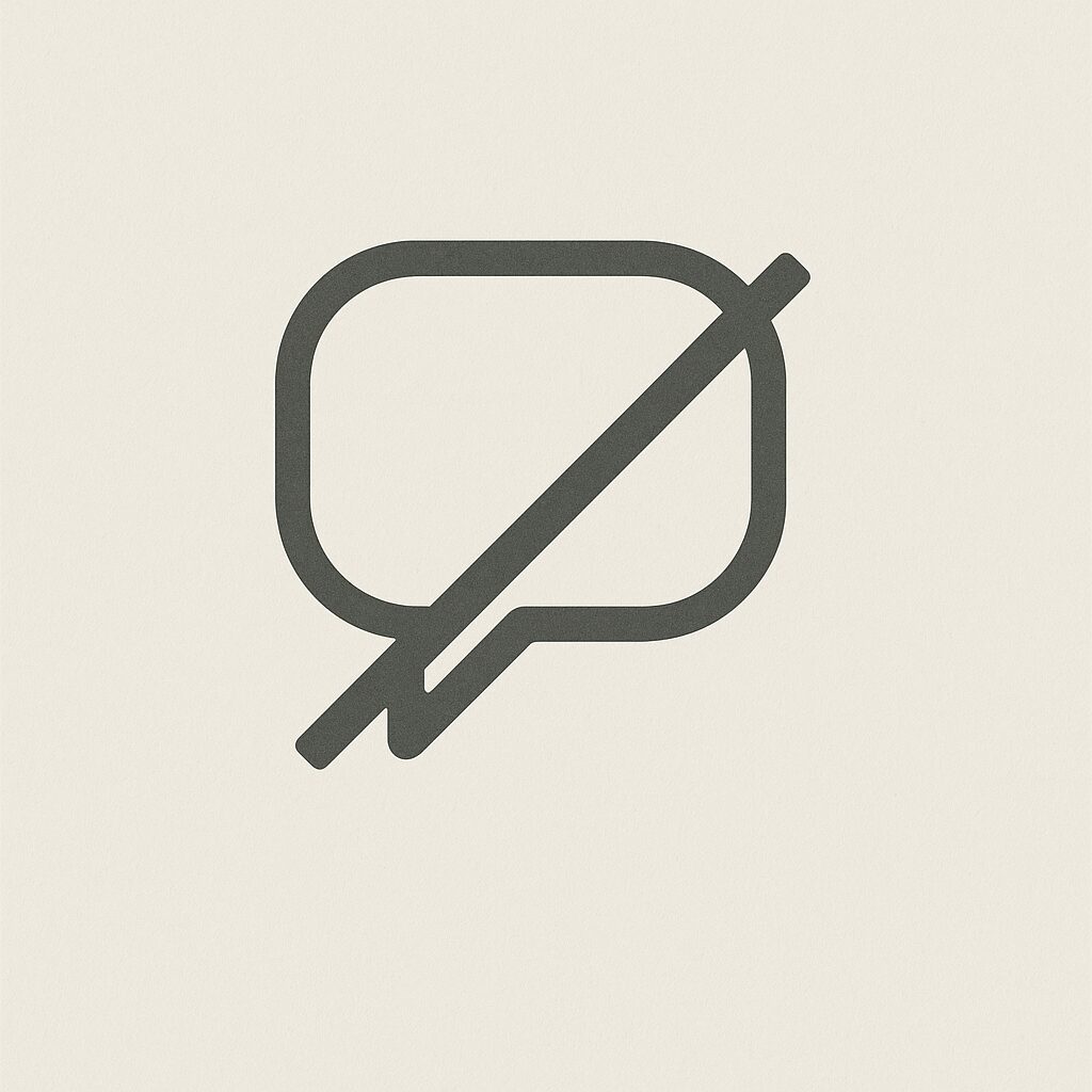 Quiet working etiquette sign in shared space
