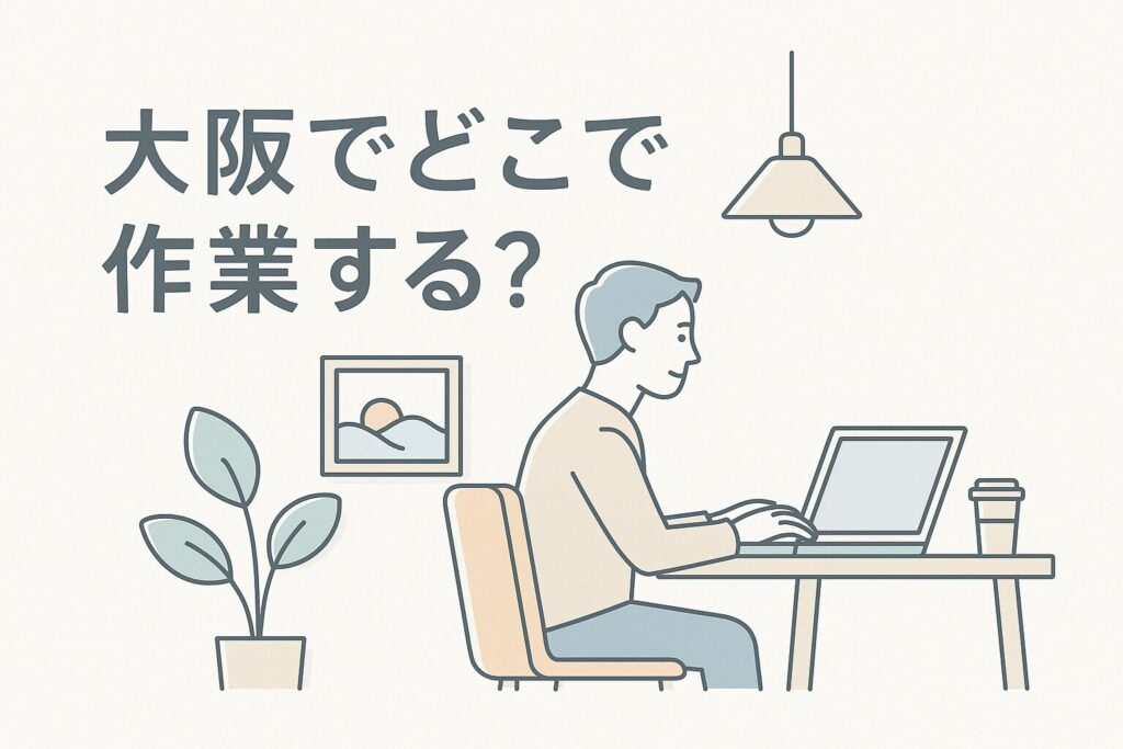 大阪でどこで作業する？当日OKのコワーキング【電源Wi-Fi】