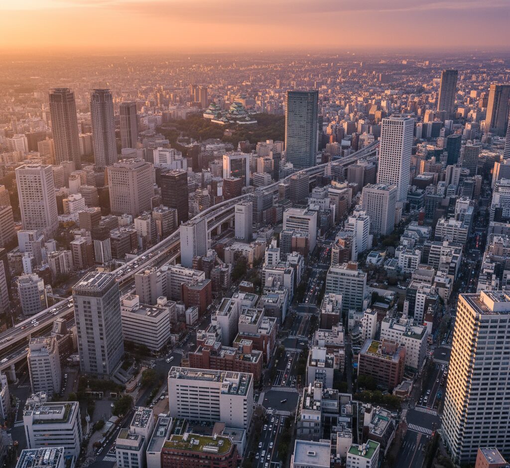 Honmachi business district office towers Osaka
